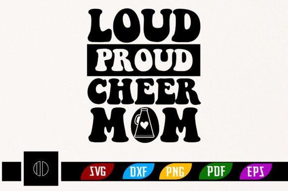 LOUD PROUD CHEER MOM SVG PNG Design Review