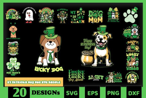 St Patricks Day Dog SVG Bundle